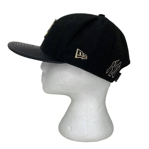 New York Yankees Baseball Cap Black Gold Adjustable Size Medium - Large M - L - Picture 4 of 12